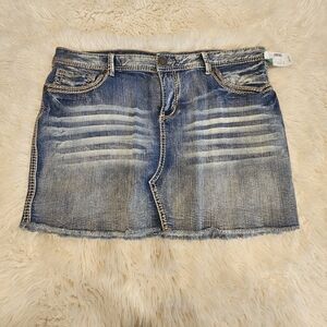 Maurices Blue Denim Mini Skirt